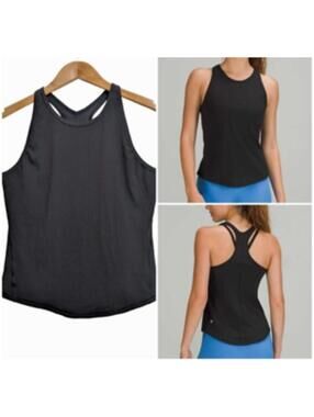 Lululemon black racerback ribbed tank black size 4